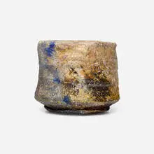 Untitled (Tea Bowl) by Peter Voulkos, 1996, anagama-fired Shigaraki stoneware, sold Oct 2025
