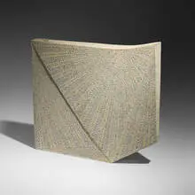 Kishi Eiko, Colored Stone Inlaid Vase, c. 1995, Shigaraki stoneware with colored clay chamotte and slip painting