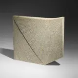 Kishi Eiko, Colored Stone Inlaid Vase, c. 1995, Shigaraki stoneware with colored clay chamotte and slip painting
