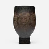 Edwin and Mary Scheier, Early and Tall vase, 1962, glazed and incised stoneware