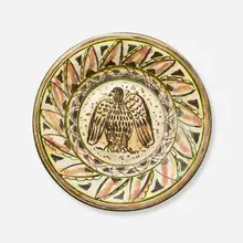 Carl Walters, Plate with eagle, 1949, glazed earthenware