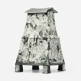 Edward Eberle, Four Fires, 2000, porcelain, terra sigillata and sgrafitto decoration