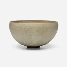 Edwin and Mary Scheier, Early and Large bowl with figures, c. 1965, glazed stoneware