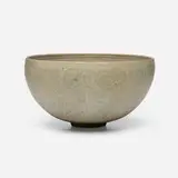 Edwin and Mary Scheier, Early and Large bowl with figures, c. 1965, glazed stoneware