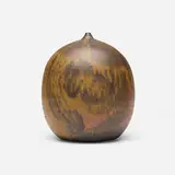 Closed Form by Toshiko Takaezu, c. 1975, glazed stoneware, sold Oct 2025
