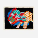 Karel Appel, Cat in the Night (from the Cats portfolio), 1978, screenprint in colors on Japon
