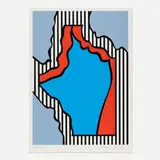 Nicholas Krushenick, Untitled, 1979, screenprint in colors