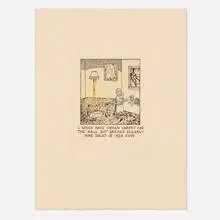 Glen Baxter, I Would Have Chosen Carpet for the Hall but Brenda Clearly Had Ideas of Her Own, 1988, lithograph in colors on Arches