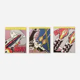 Roy Lichtenstein, As I Opened Fire (triptych), 1966, offset lithograph in colors on wove paper