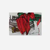 Roy Lichtenstein, Big Painting #6 signed postcard, lithograph in colors