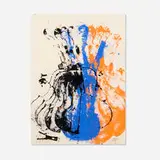 Arman, Squeezed Blue Fiddle, 1978, screenprint in colors
