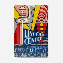Roy Lichtenstein, Lincoln Center Film Festival poster, 1966, offset lithograph in colors