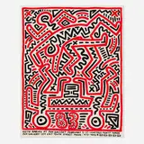 Keith Haring, Fun Gallery exhibiton poster, 1983, offset lithograph in colors