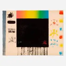 Pat Steir, Roll Me a Rainbow, 1974, lithograph in colors