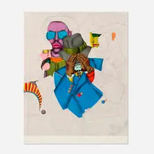Richard Lindner, New York Men (from the Fun City portfolio), 1971, lithograph in colors