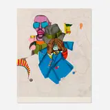 Richard Lindner, New York Men (from the Fun City portfolio), 1971, lithograph in colors