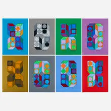 Victor Vasarely, Sonora, 1971, screenprint in colors