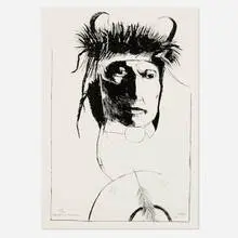 Leonard Baskin, Chief Wets It - Assinnboine, 1972, lithograph