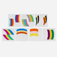 Charles Hinman, Seven Screenprints, 1970, screenprint in colors with embossing