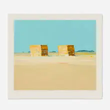 Gregory Kondos, Haystacks, 1999, lithograph in colors