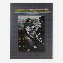 Shusaku Arakawa, Portrait of Mona Lisa (Splitting of Meaning), 1970-71, screenprint in colors