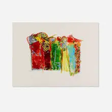 Lineup #36 by John Chamberlain, 1998, screenprint in colors, sold Oct 2025