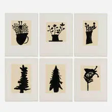 Donald Baechler, Flowers and Trees (for Klaus Wittman), 1990, relief print in colors with Chine collé