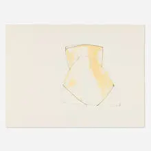 Joel Shapiro, Untitled (Naples Yellow), 1980, lithograph in colors on Arches