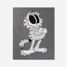 Coté Escrivá, Garfield, screenprint in colors