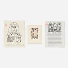 Ben Shahn, Three works, 1965-67, screenprint; lithograph; lithograph in colors