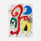 Jardin au clair de lune (Hommage à Tériade) by Joan Miró, 1973, lithograph in colors, sold Oct 2025