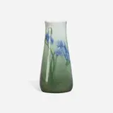 Irene Bishop for Rookwood Pottery, Iris Glaze vase with violets