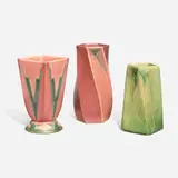 Roseville Pottery, Collection of three Futura vases