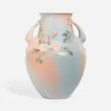 Large and Impressive Dull Finish vase with roses by Artus Van Briggle for Rookwood Pottery, sold Nov 2023