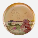 Marius Alexandre for Clément Massier, Charger with seaside scene, 1910, luster-glazed earthenware