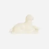 Rare Ivory Mat production reclining lamb paperweight by David Warren Seyler for Rookwood Pottery, sold Nov 2023