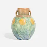 Roseville Pottery, Sunflower vase, model 493-9