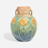 Roseville Pottery, Sunflower vase, model 493-9