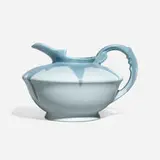 Roseville Pottery, Large Carnelian I pitcher, model 1314-8