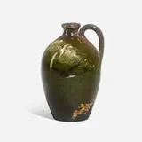 Limoges style perfume jug with birds and clouds by Martin Rettig for Rookwood Pottery, sold Nov 2023