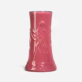 Louise Abel for Rookwood Pottery, Maroon Glaze production vase with dancing women and musicians
