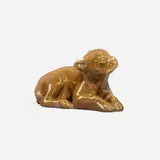 Louise Abel for Rookwood Pottery, Rare production Reclining Butch paperweight