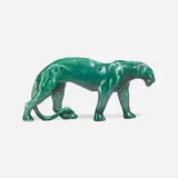 Production panther figurine by William P. McDonald for Rookwood Pottery, sold Nov 2023