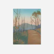 Sara Sax for Rookwood Pottery, Autumn in the Berkshires (Fine Vellum plaque), 1918, glazed earthenware, original frame