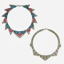 Jacob Bengel, Brickwork necklaces, set of two, c. 1931-33, paint on polished chrome-plated metal