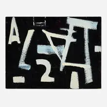 Untitled by Emerson Woelffer, oil and enamel on Masonite, sold May 2024