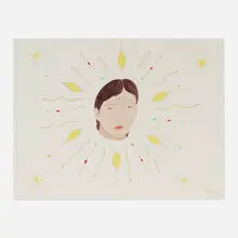 Annie Pootoogook, Face, ink and colored pencil on paper