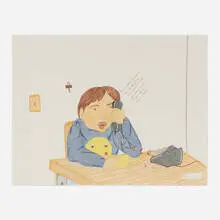 Take Out by Annie Pootoogook, ink and colored pencil on paper, sold May 2024