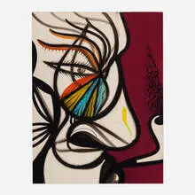 Untitled by Jakub Julian Ziółkowski, 2002, mixed media on paper, sold May 2024