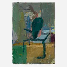 Clintel Steed, Abstraction, oil on board